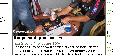 Ajax.nl: Koopavond groot succes